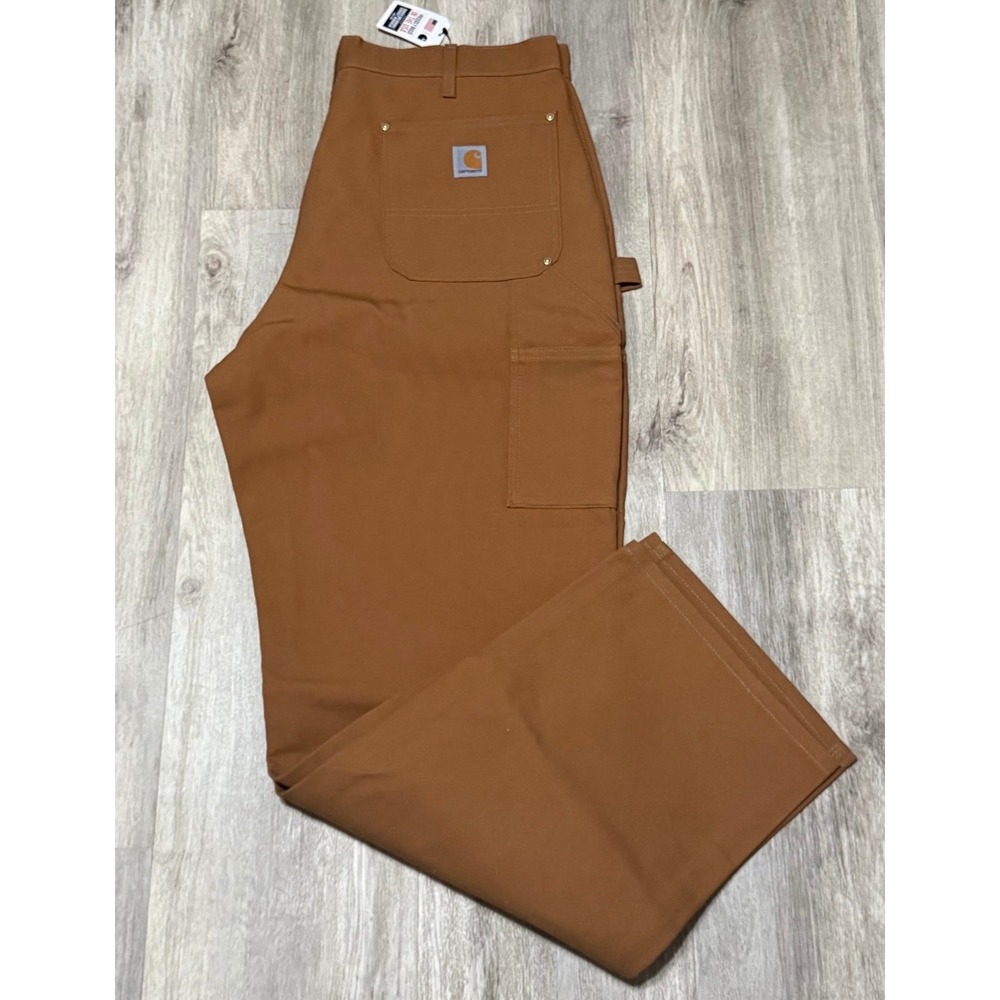 Carhartt 38 x 32 Black Double Front Carpenter Jeans New With Tags USA Made brown